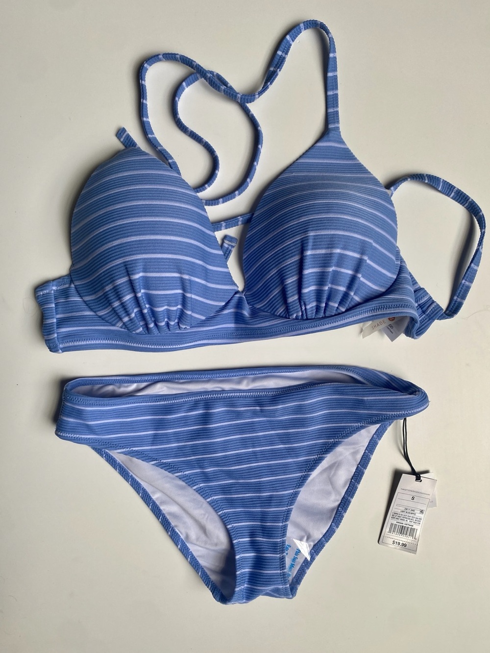 Target Blue and White Striped Bikini Set